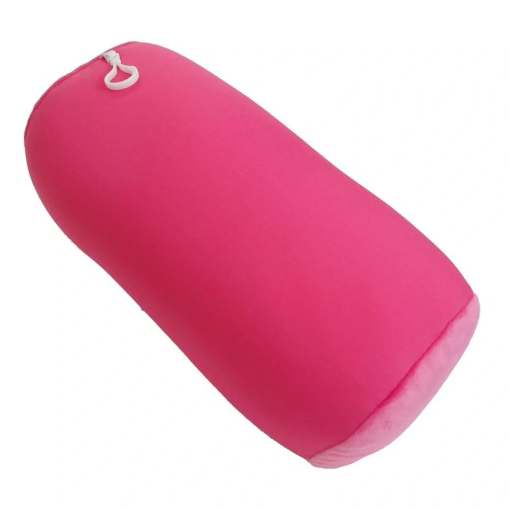 Hot Pink Microbead Bolster Travel Pillow Neck Back Support Cushion